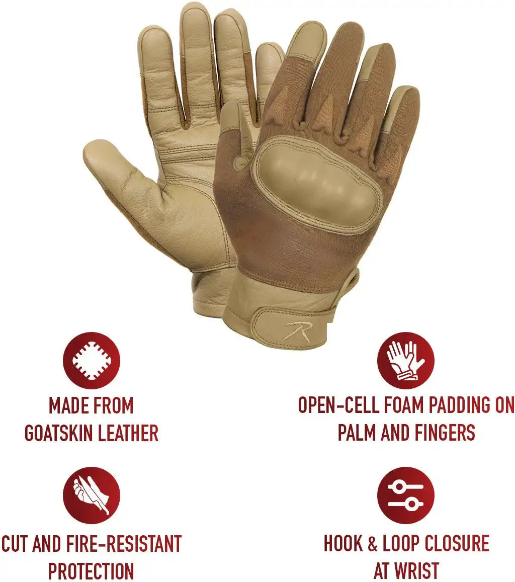 Rothco Hard Knuckle Cut and Fire Resistant Gloves