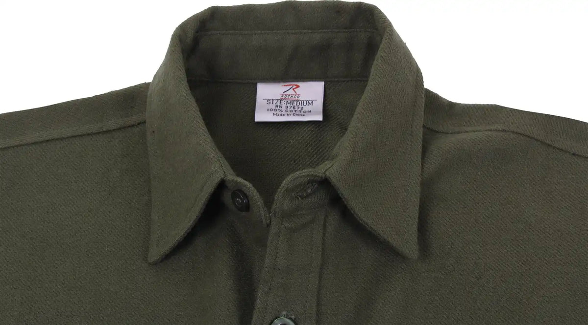 Rothco Heavy Weight Solid Flannel Shirt