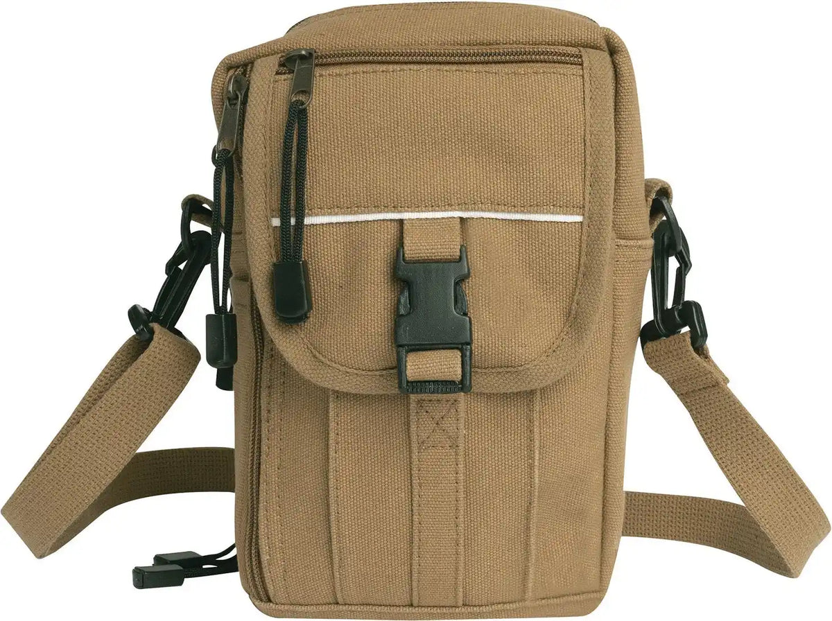 Rothco Heavyweight Classic Canvas Passport Travel Pouch Coyote Brown