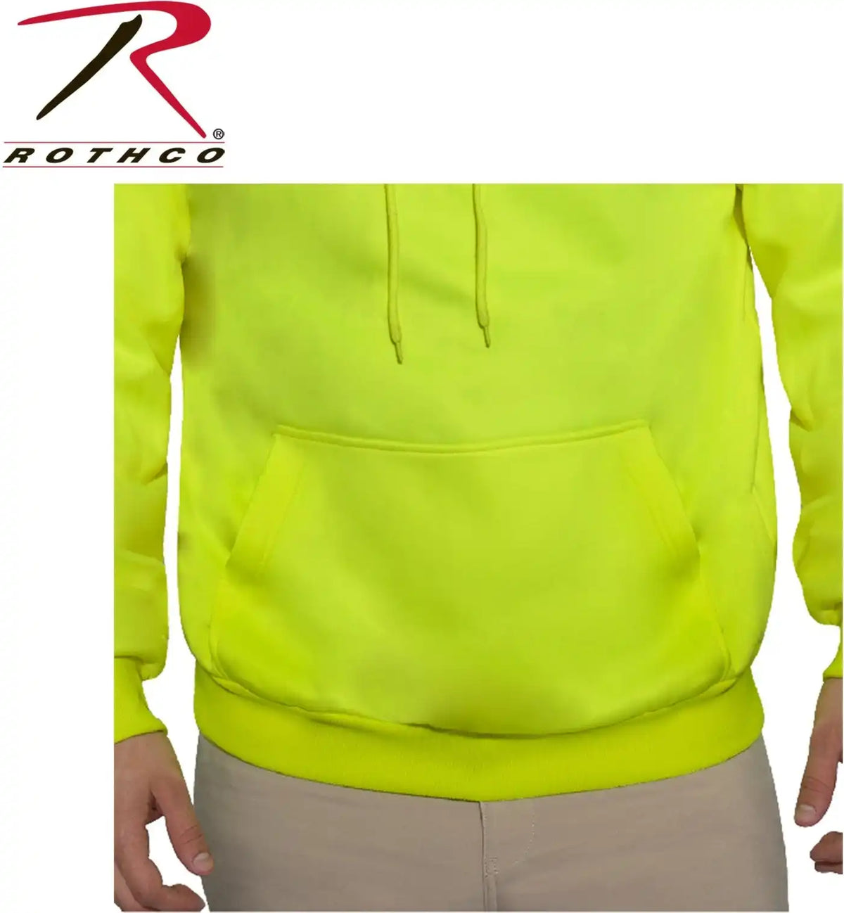 Rothco High Vis Performance Hooded Sweatshirt Safety Green