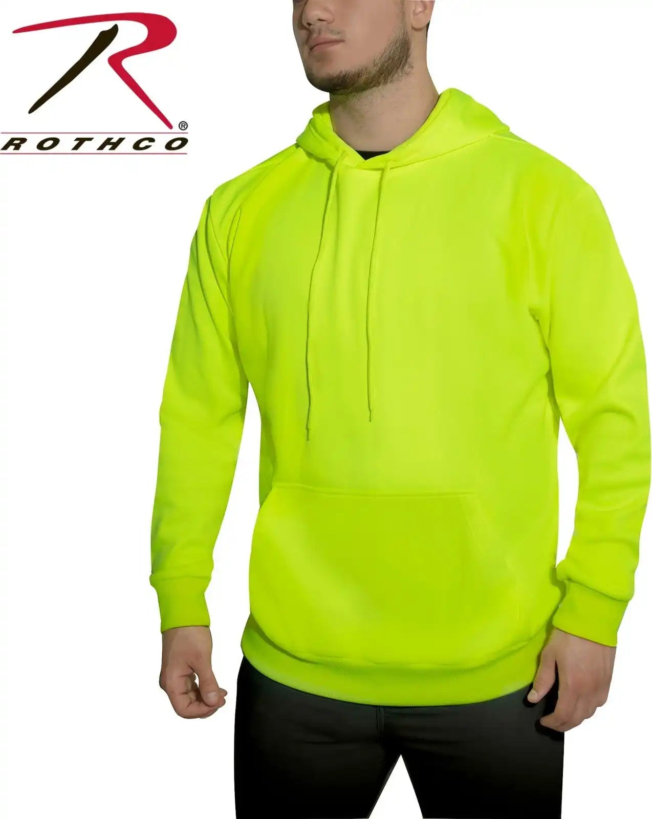 Rothco High Vis Performance Hooded Sweatshirt Safety Green