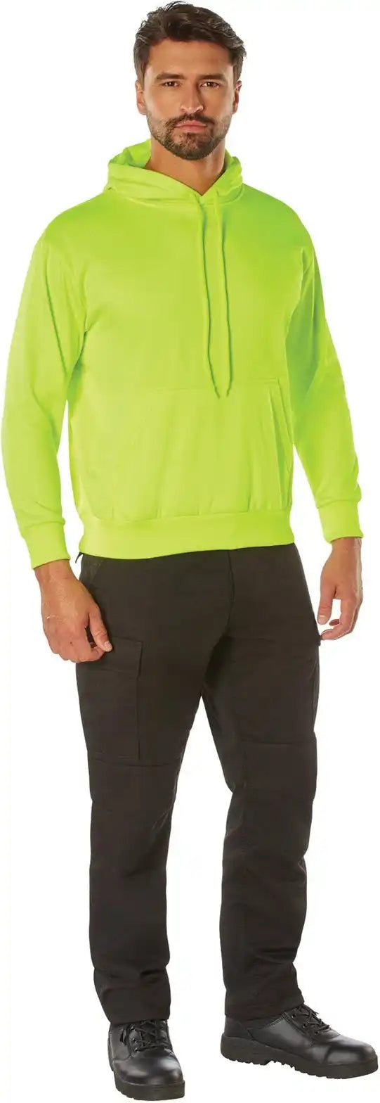 Rothco High Vis Performance Hooded Sweatshirt Safety Green