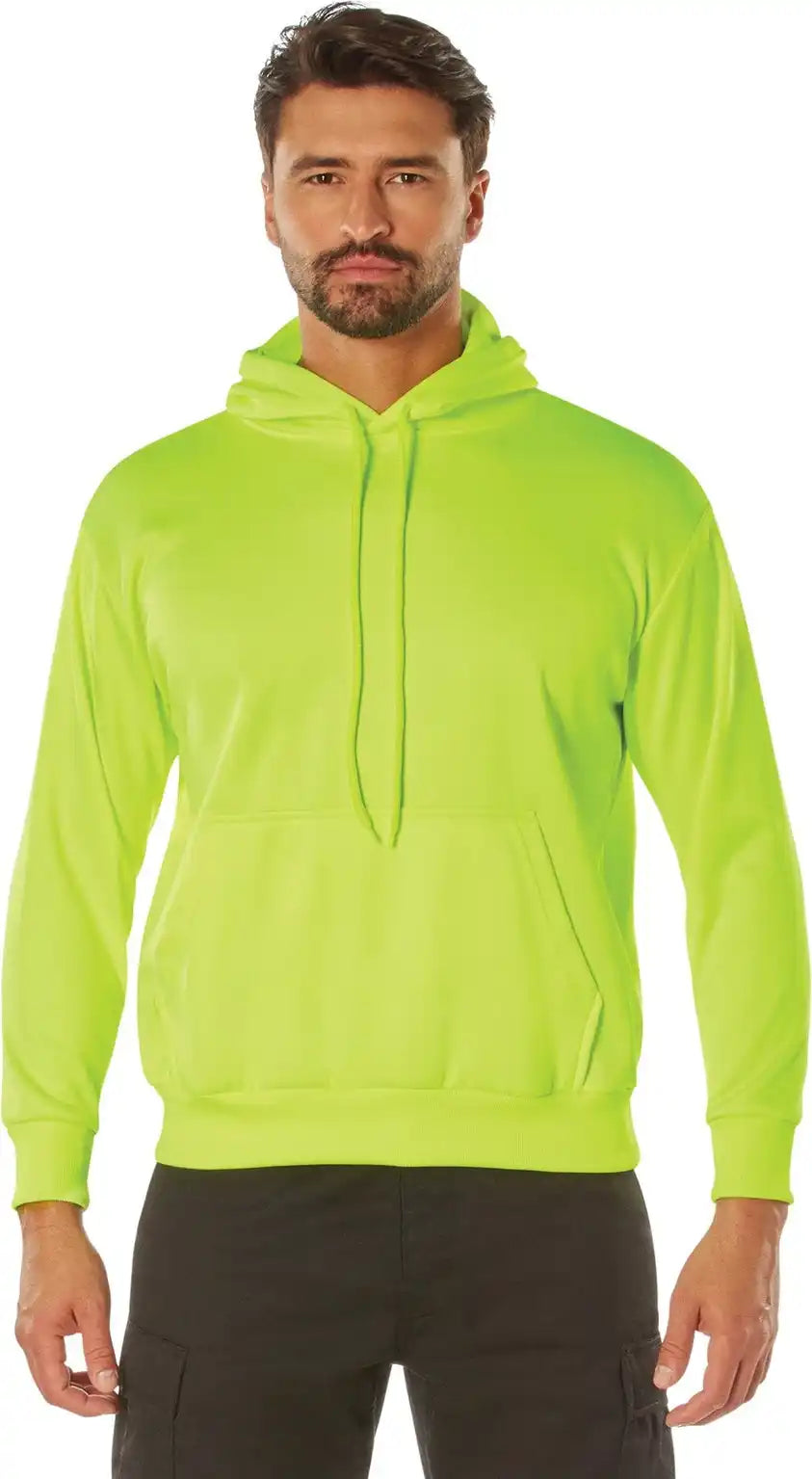 Rothco High Vis Performance Hooded Sweatshirt Safety Green / s