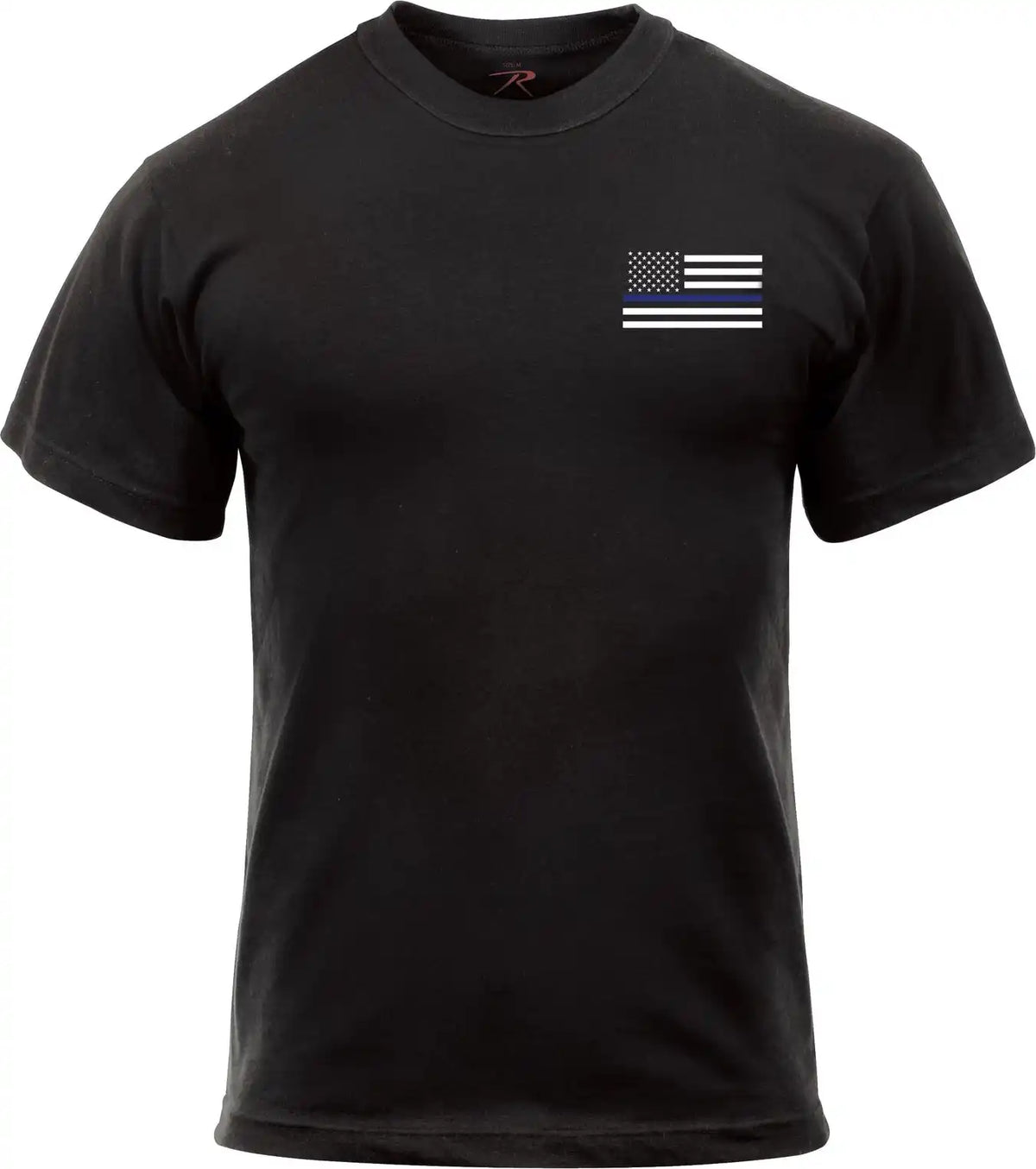 Rothco Honor and Respect 2 Sided Thin Blue Line Flag t Shirt Black