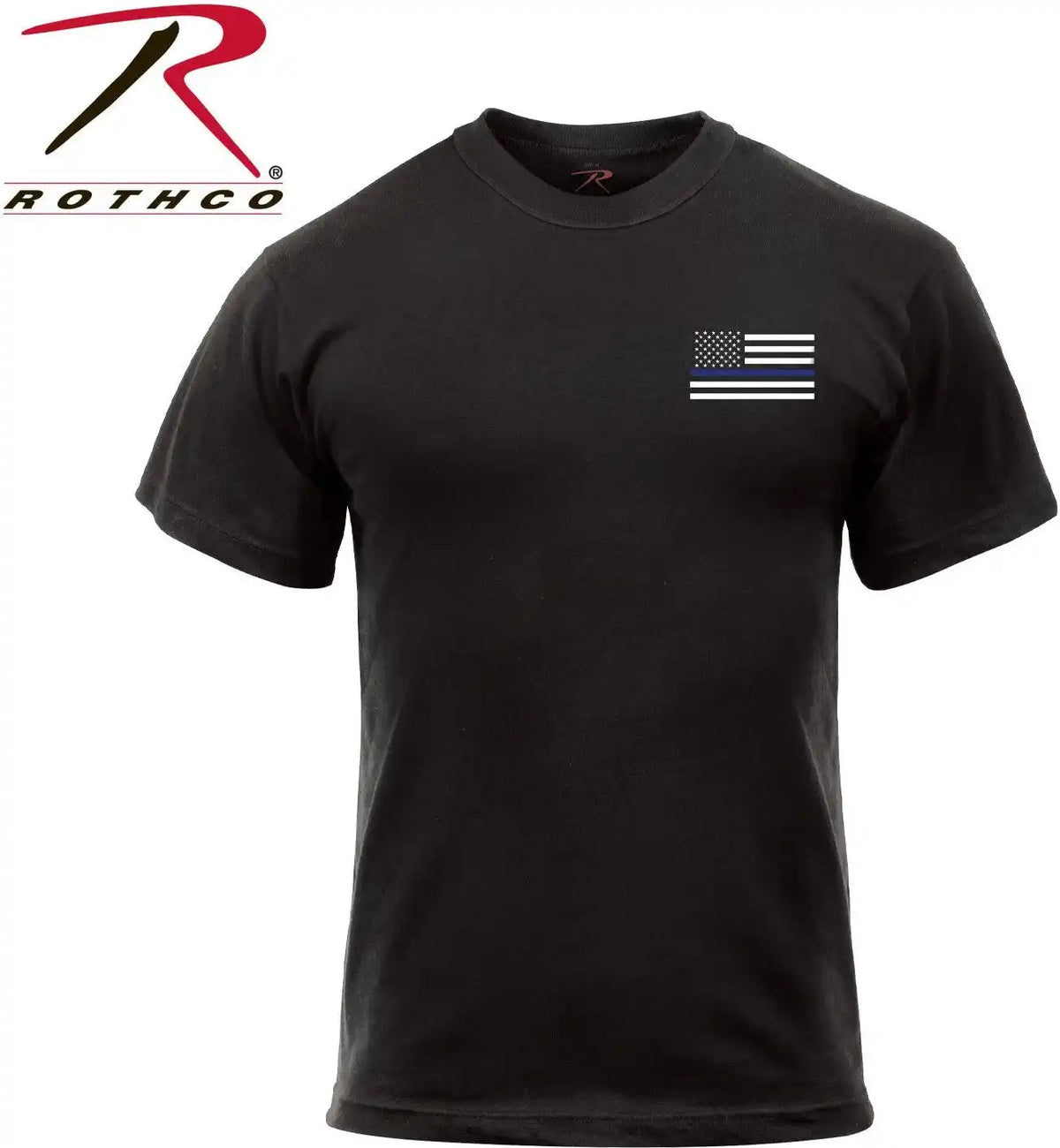 Rothco Honor and Respect 2 Sided Thin Blue Line Flag t Shirt Black