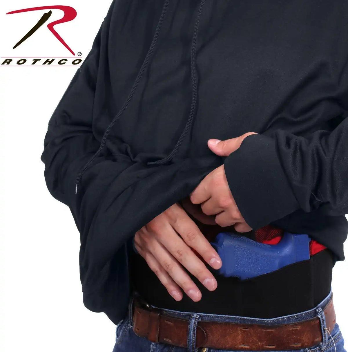 Rothco Honor and Respect Thin Blue Line Concealed Carry Hoodie Black