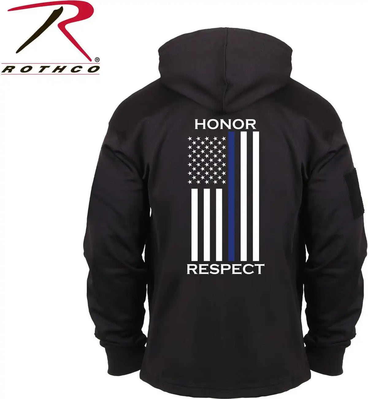 Rothco Honor and Respect Thin Blue Line Concealed Carry Hoodie Black