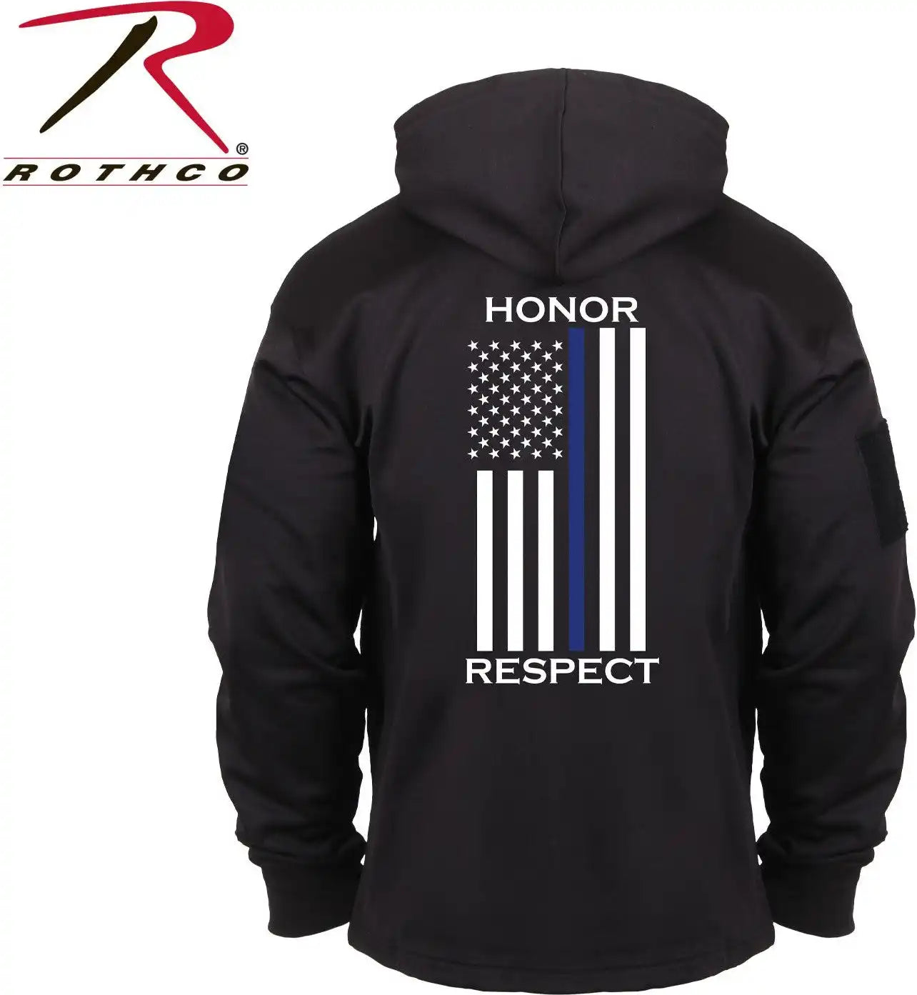 Rothco Honor and Respect Thin Blue Line Concealed Carry Hoodie Black