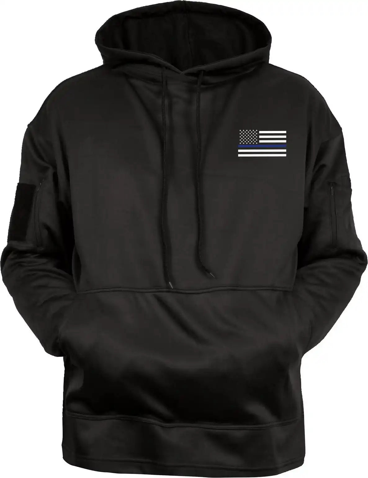 Rothco Honor and Respect Thin Blue Line Concealed Carry Hoodie Black
