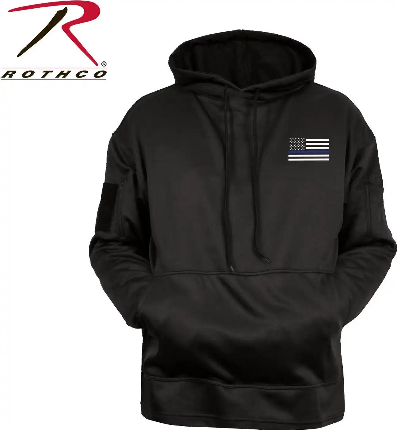 Rothco Honor and Respect Thin Blue Line Concealed Carry Hoodie Black