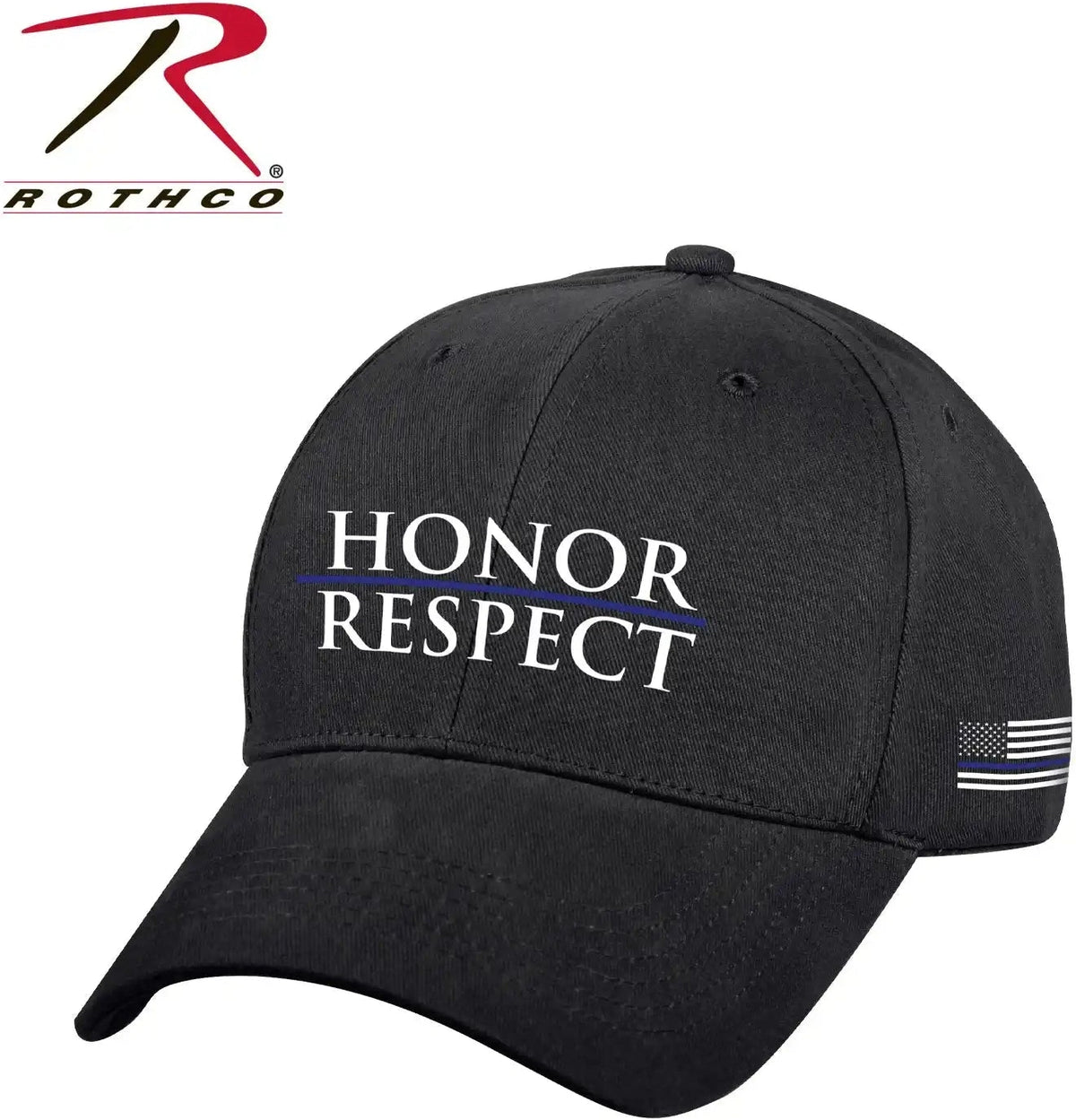 Rothco Honor and Respect Thin Blue Line Low Profile Cap Black / one Size
