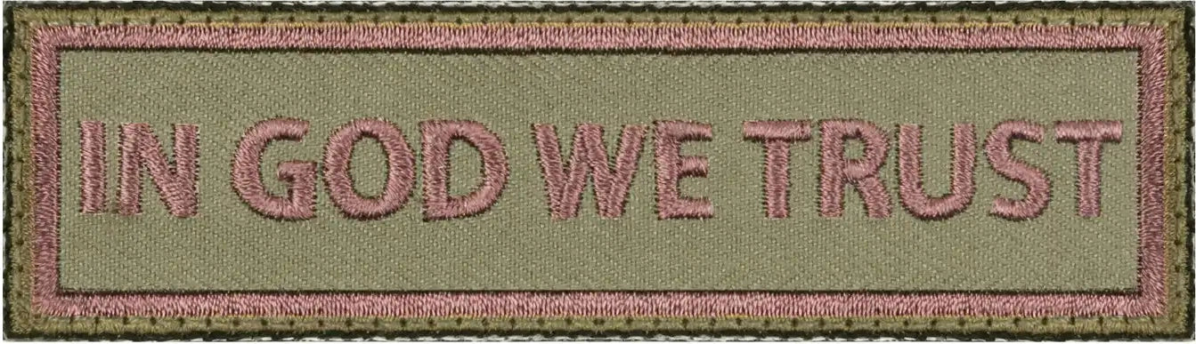 Rothco in God we Trust Morale Patch Olive Drab / Tan / one Size