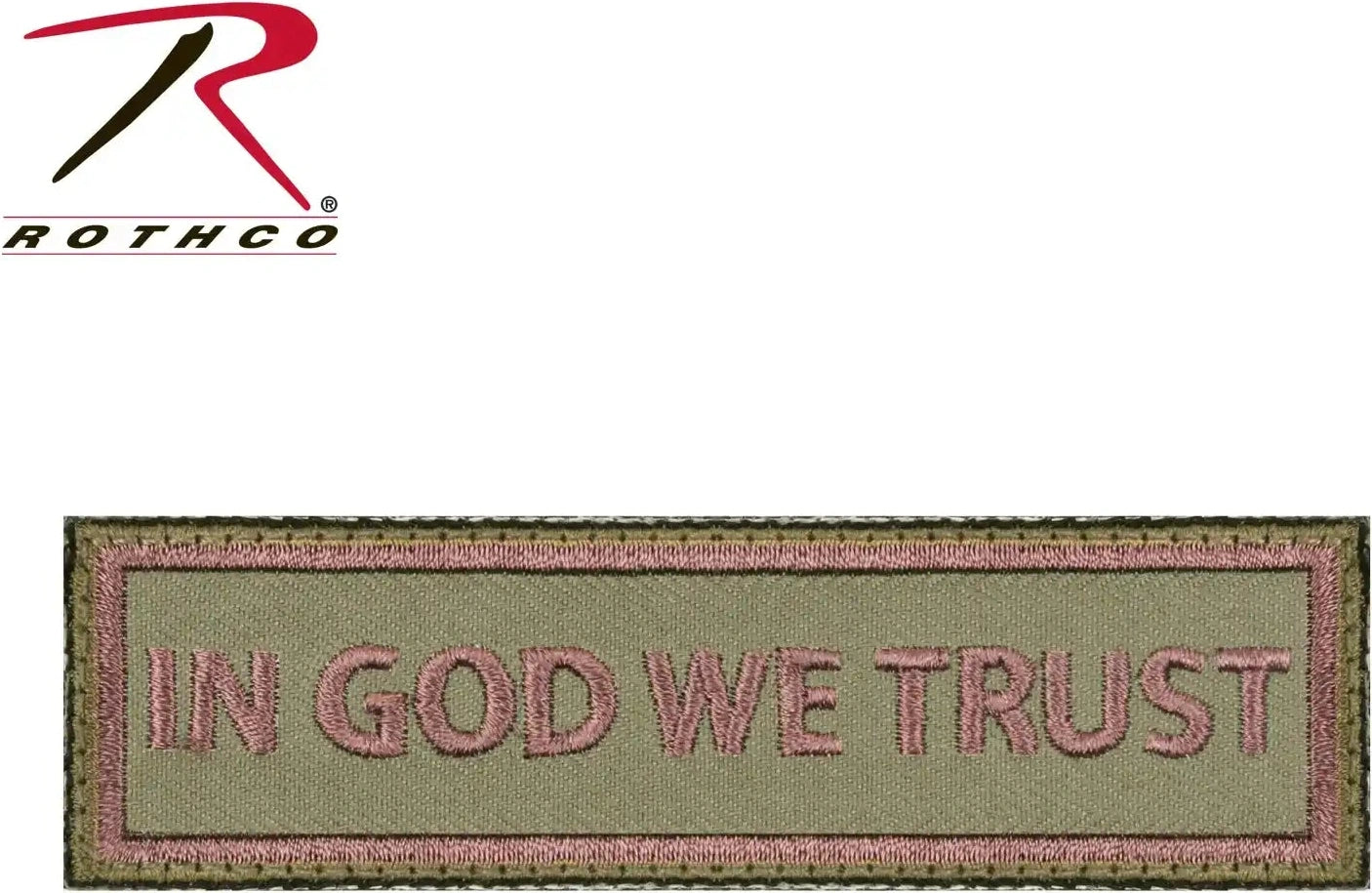 Rothco in God we Trust Morale Patch Olive Drab / Tan / one Size