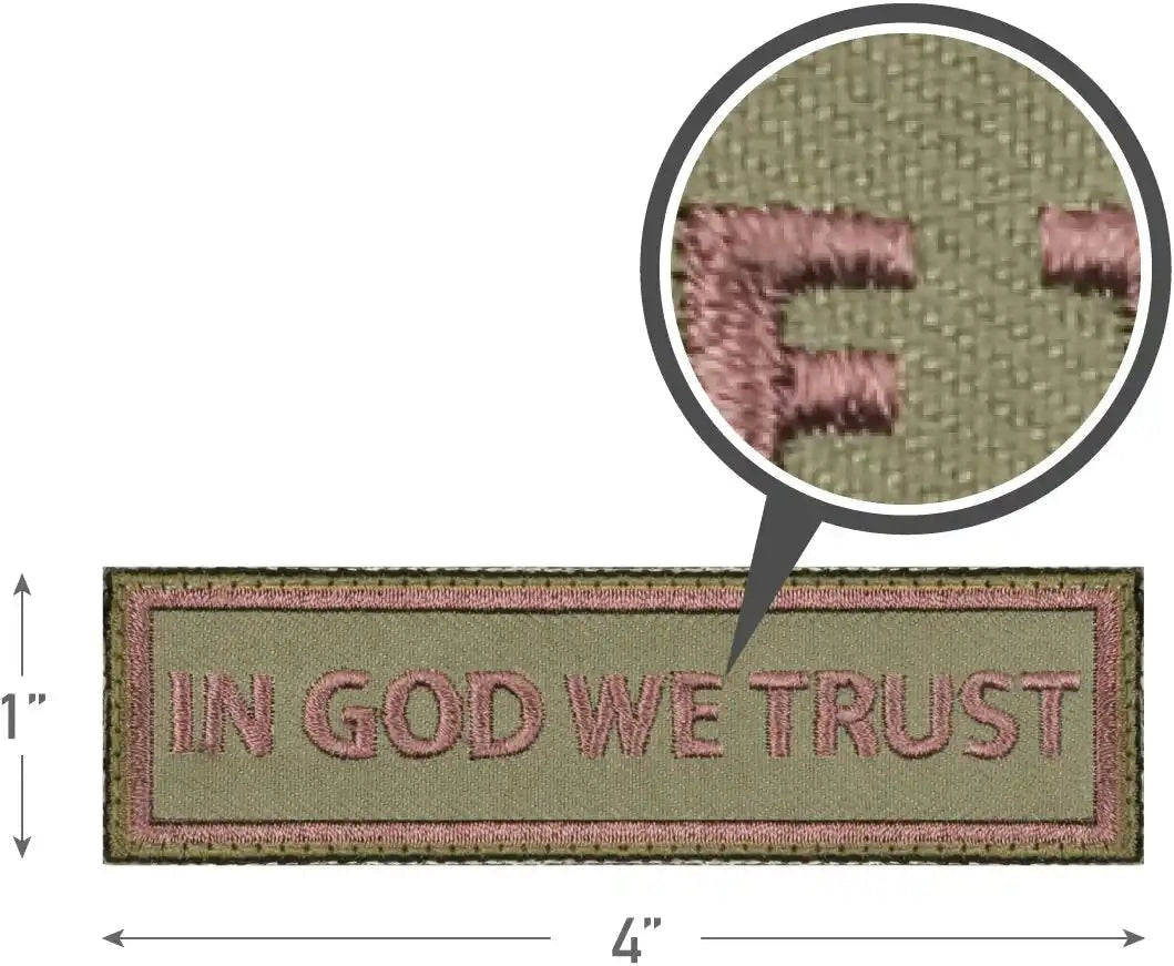 Rothco in God we Trust Morale Patch Olive Drab / Tan / one Size