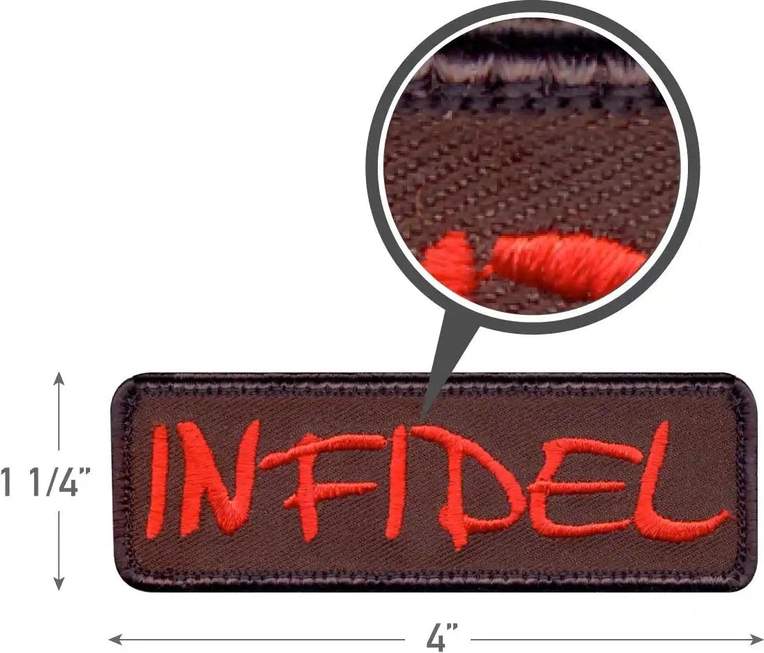 Rothco Infidel Morale Patch Brown / Bulk Packaging