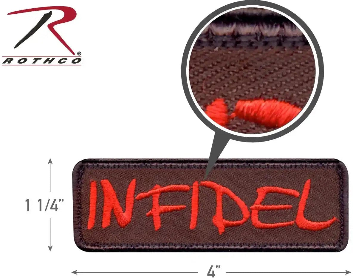 Rothco Infidel Morale Patch Brown / Bulk Packaging