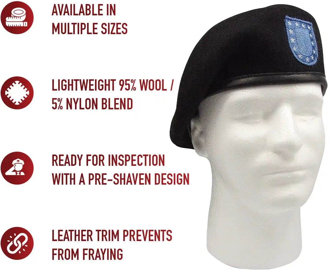 Rothco Inspection Ready Beret with Flash Black / 7