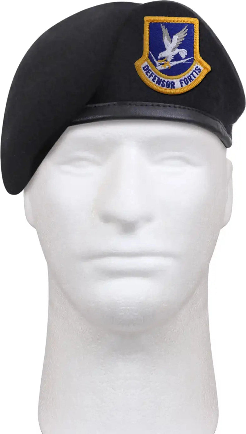 Rothco Inspection Ready Beret with Usaf Flash Midnight Navy Blue / 7 1/8
