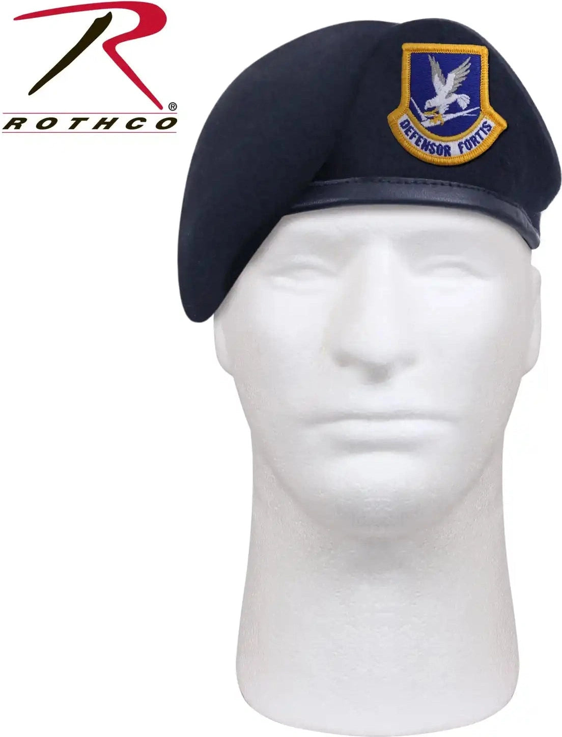Rothco Inspection Ready Beret with Usaf Flash Midnight Navy Blue / 7 1/8