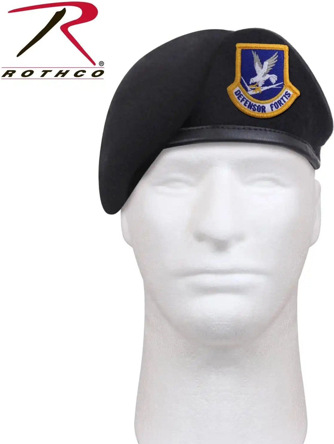 Rothco Inspection Ready Beret with Usaf Flash Midnight Navy Blue / 7 1/8
