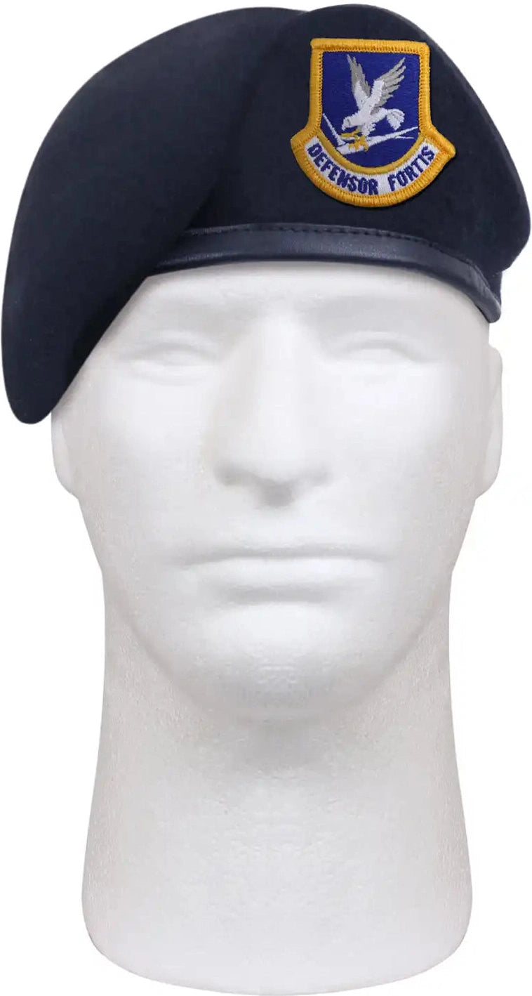 Rothco Inspection Ready Beret with Usaf Flash Midnight Navy Blue / 7 1/8