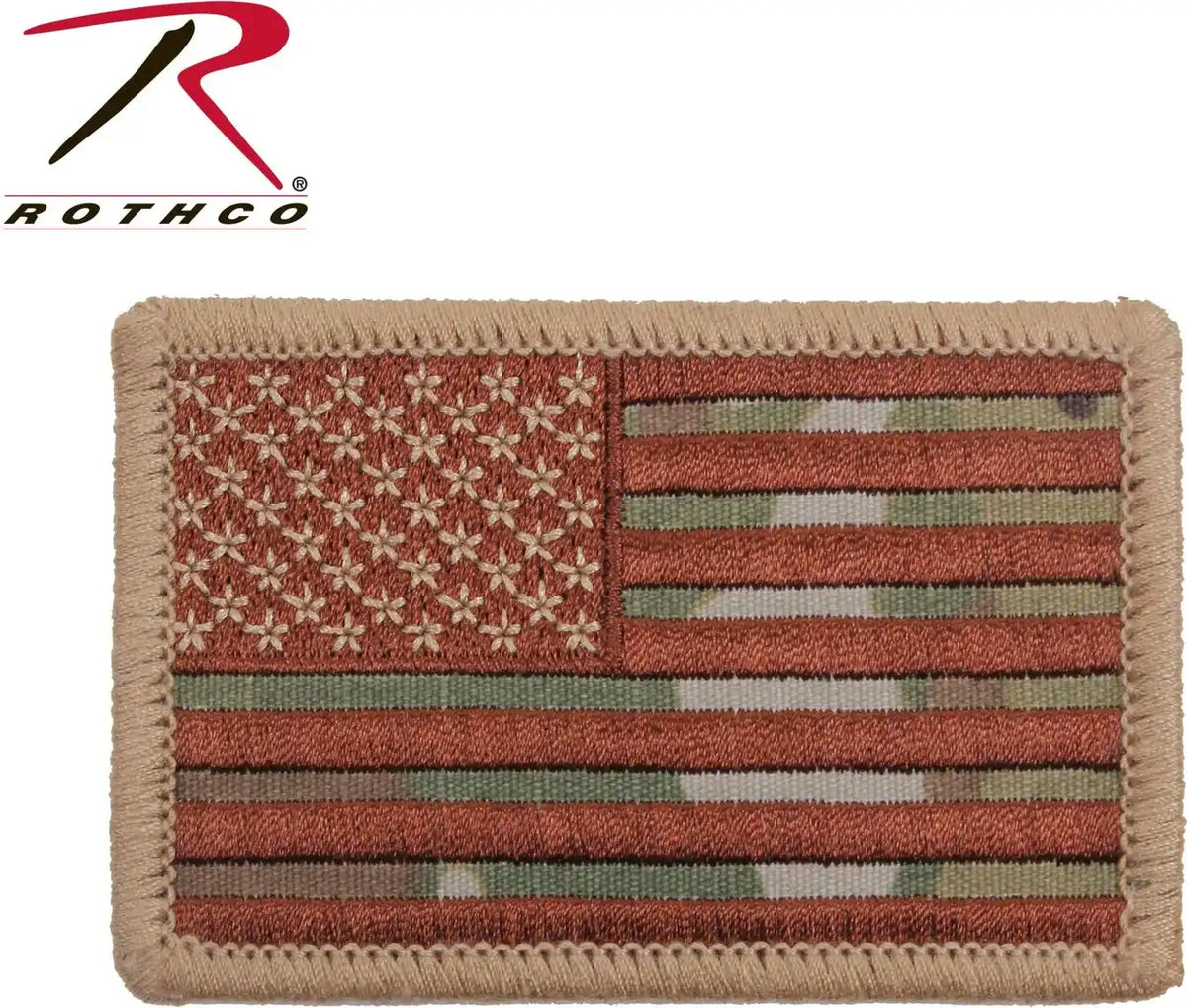 Rothco Iron on / Sew Embroidered us Flag Patch