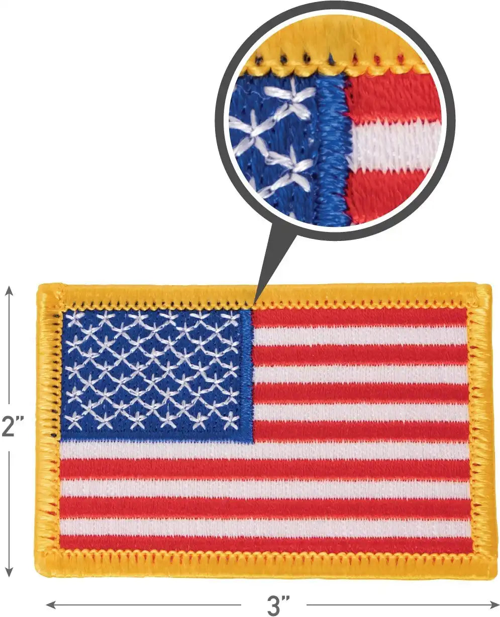 Rothco Iron on / Sew Embroidered us Flag Patch