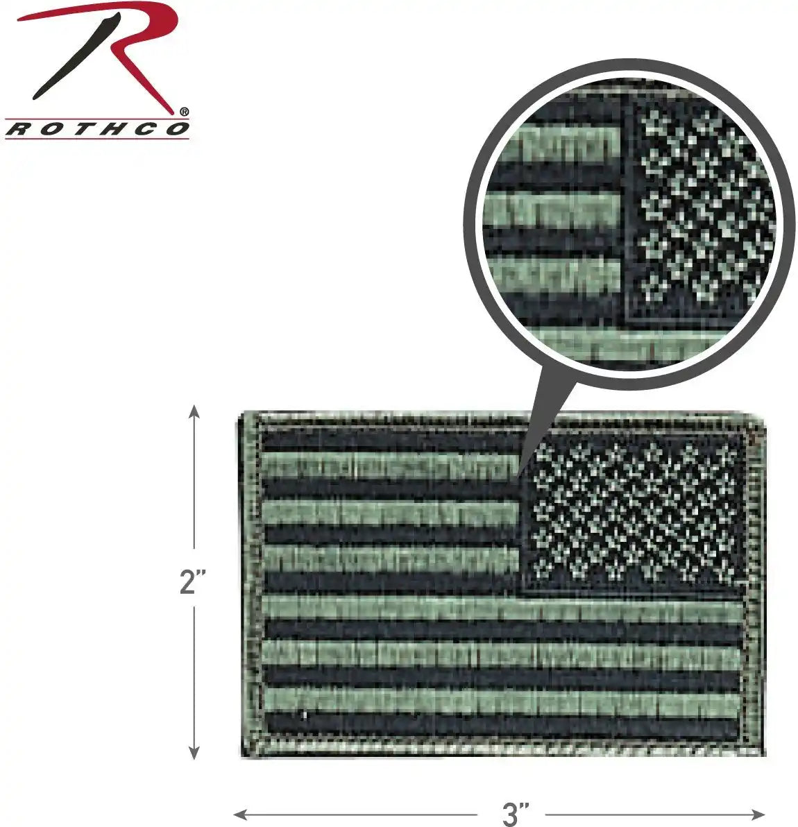 Rothco Iron on / Sew Embroidered us Flag Patch