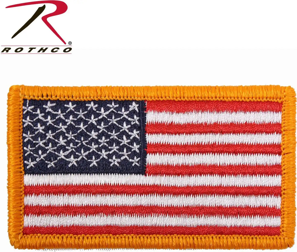 Rothco Iron on / Sew Embroidered us Flag Patch