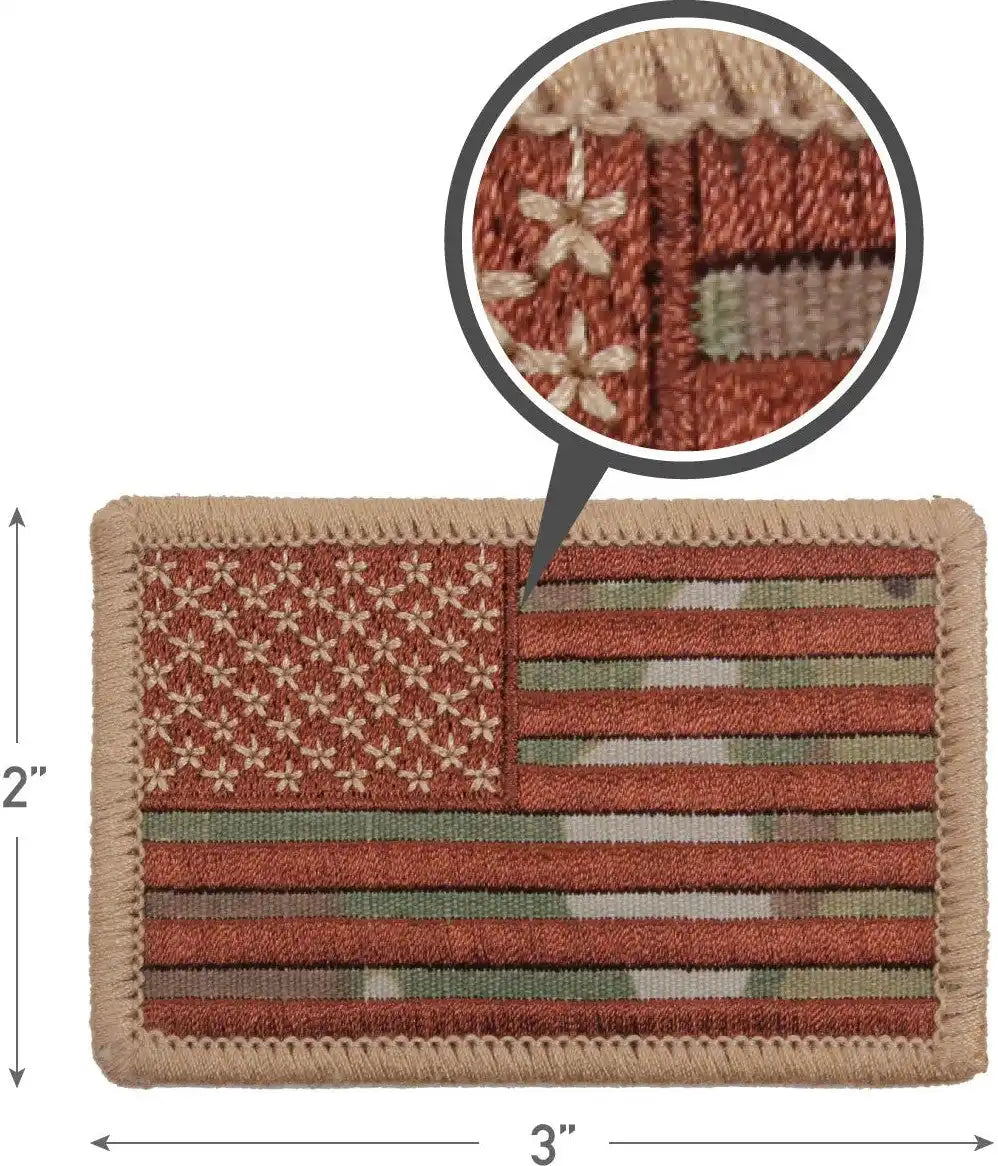 Rothco Iron on / Sew Embroidered us Flag Patch