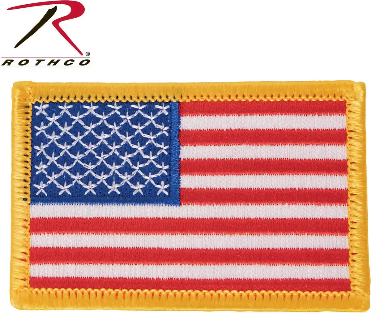 Rothco Iron on / Sew Embroidered us Flag Patch