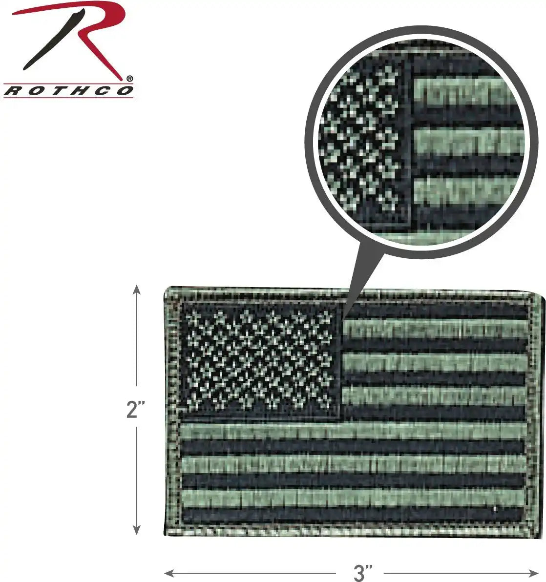 Rothco Iron on / Sew Embroidered us Flag Patch