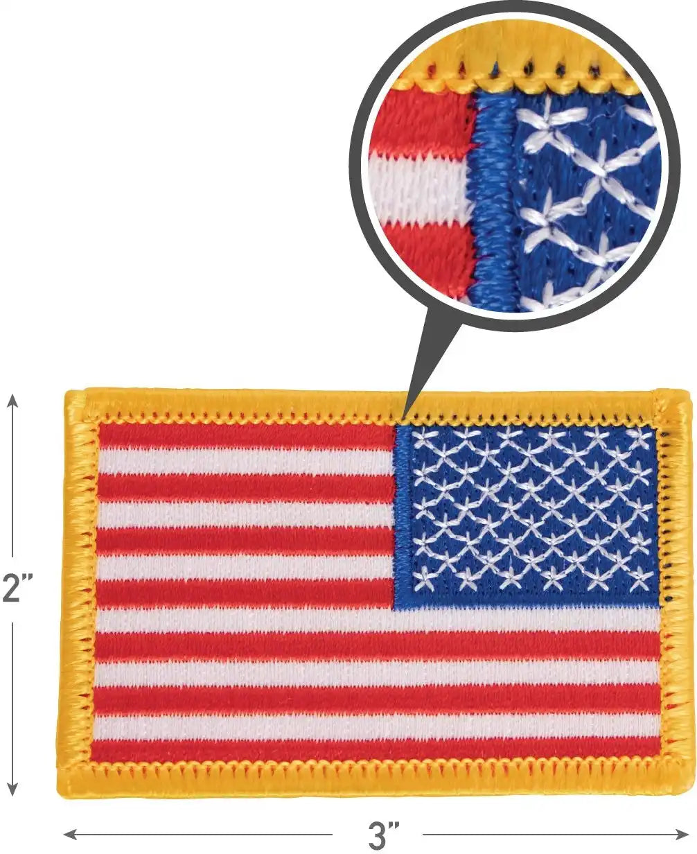 Rothco Iron on / Sew Embroidered us Flag Patch