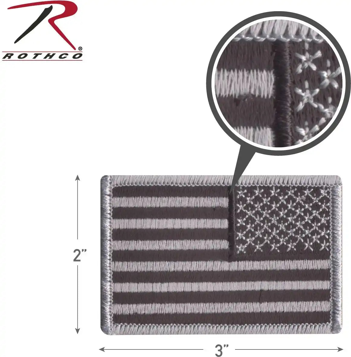 Rothco Iron on / Sew Embroidered us Flag Patch