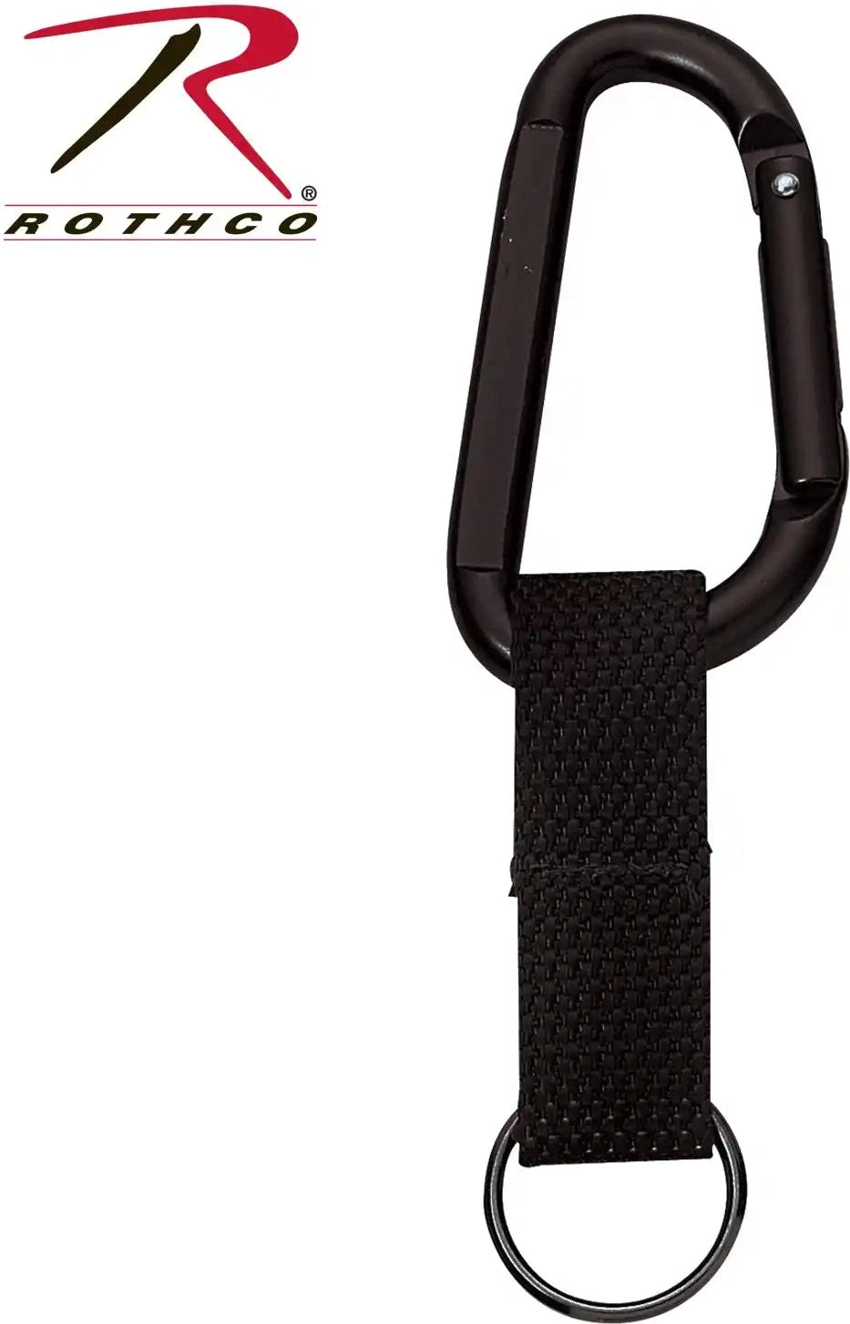 Rothco Jumbo 80mm Carabiner with Web Strap Key Ring
