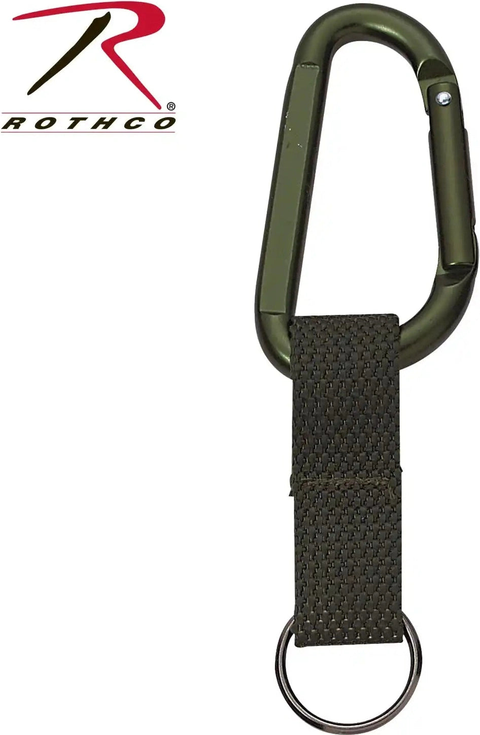 Rothco Jumbo 80mm Carabiner with Web Strap Key Ring