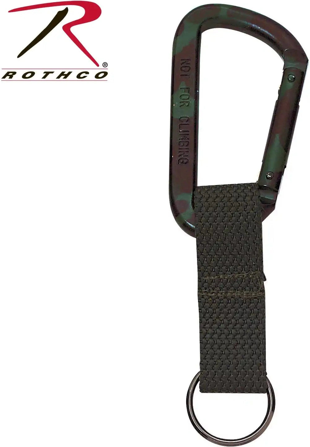 Rothco Jumbo 80mm Carabiner with Web Strap Key Ring