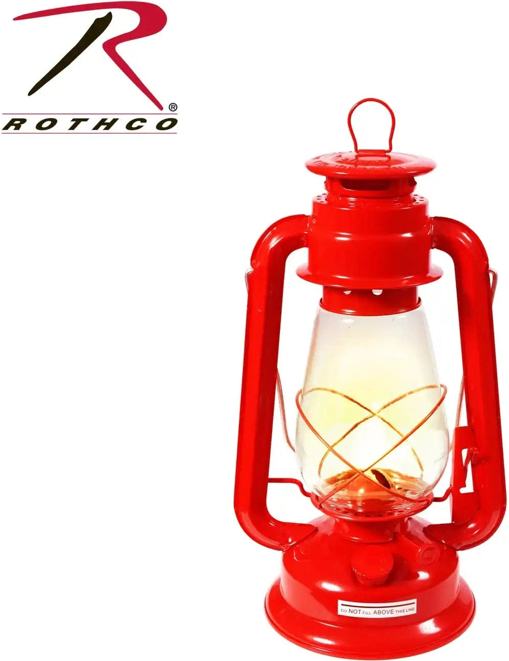 Rothco Kerosene Hurricane Lantern Red / 12 Inches