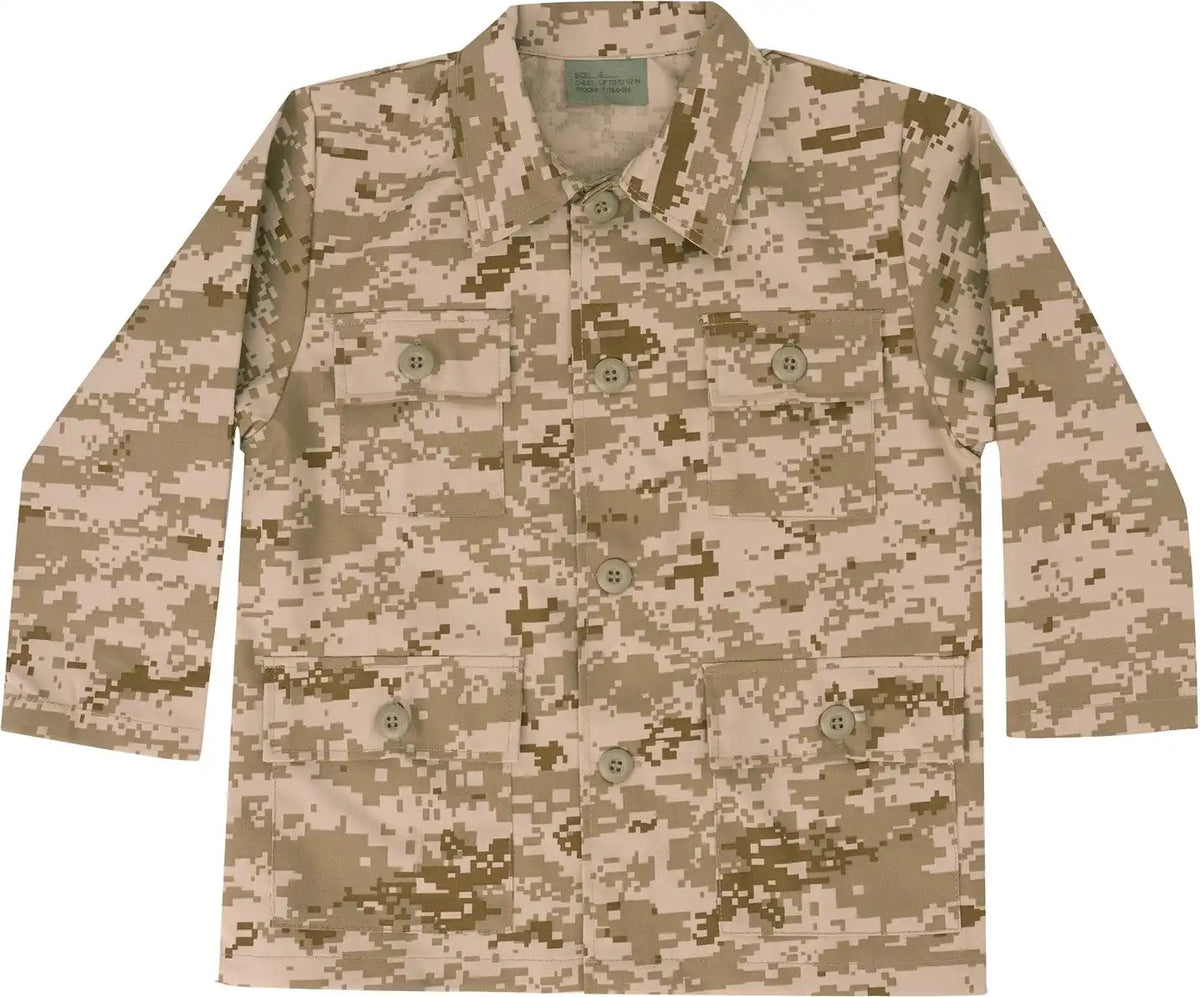 Rothco Kids Camo Bdu Shirt Desert Digital / Xs