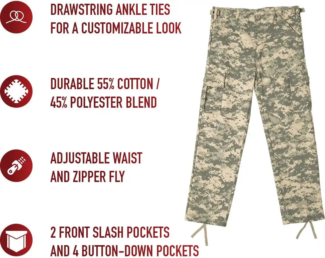 Rothco Kids Digital Camo Bdu Pants
