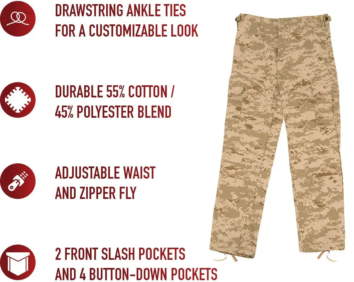 Rothco Kids Digital Camo Bdu Pants