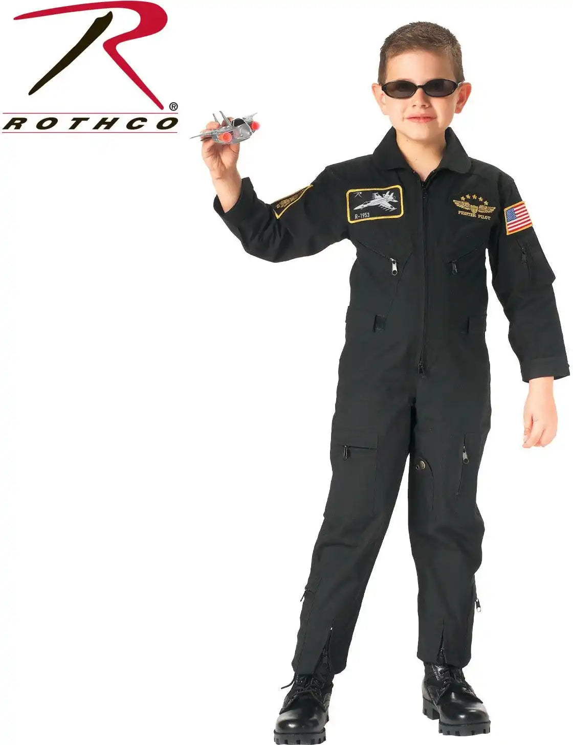 Rothco Kid’s Flight Coverall with Patches Olive Drab