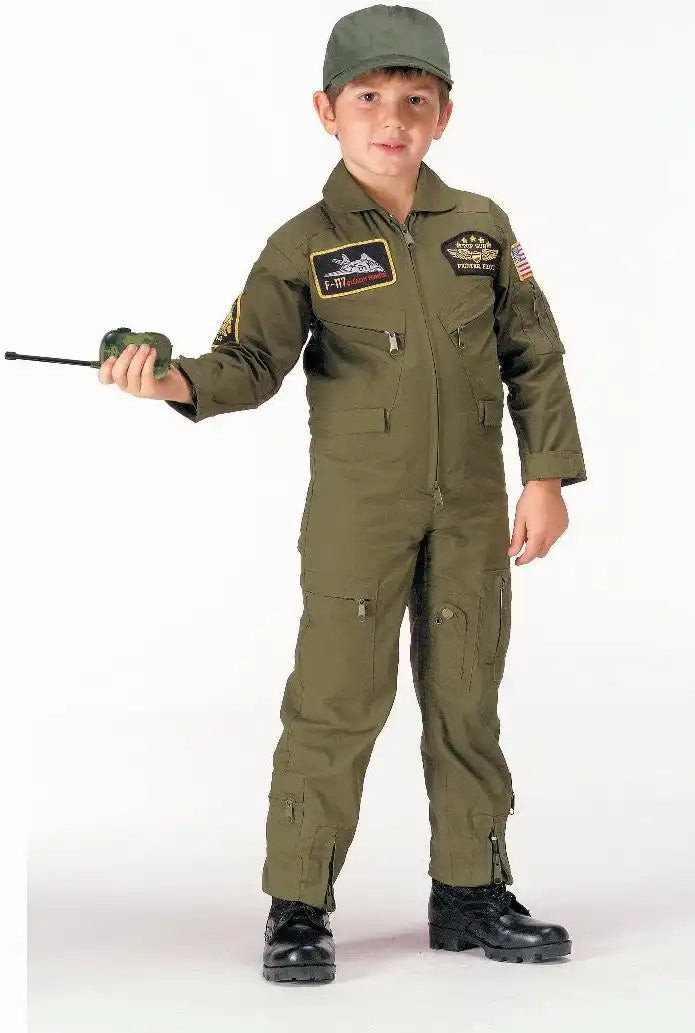 Rothco Kid’s Flight Coverall with Patches Olive Drab