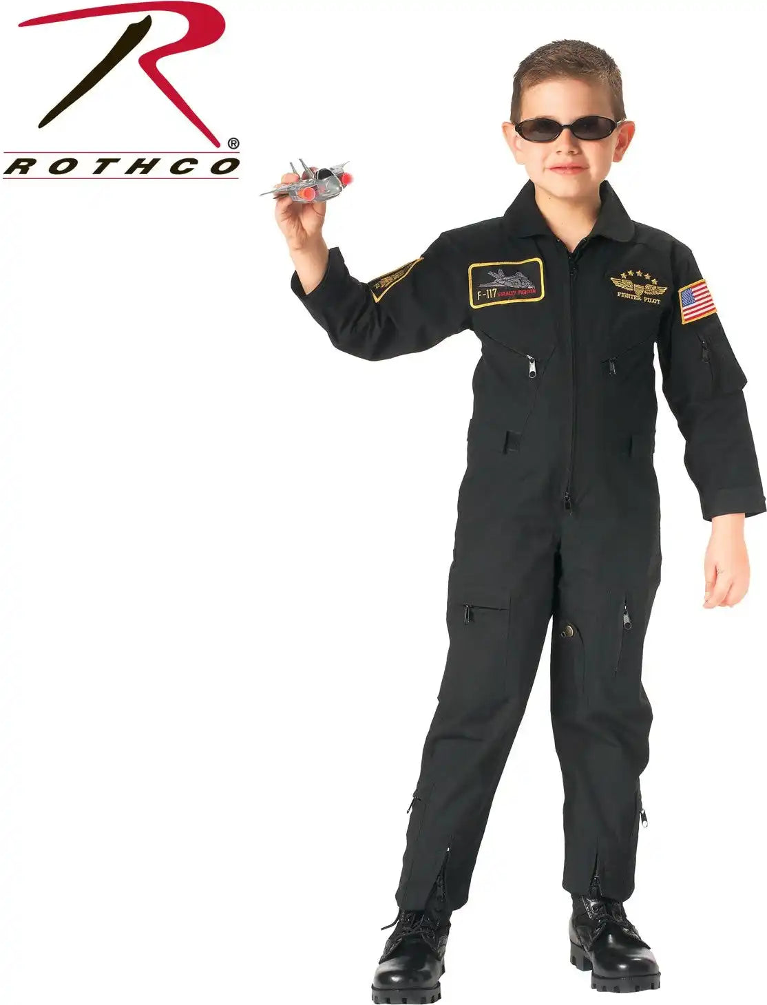 Rothco Kid’s Flight Coverall with Patches Olive Drab
