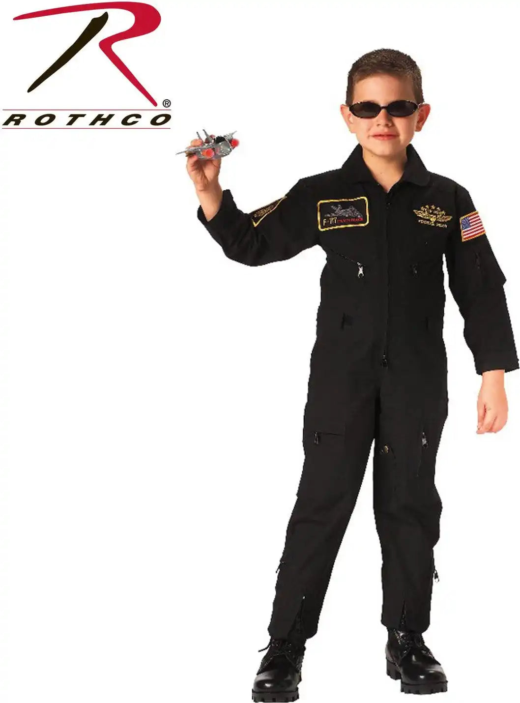 Rothco Kid’s Flight Coverall with Patches Olive Drab