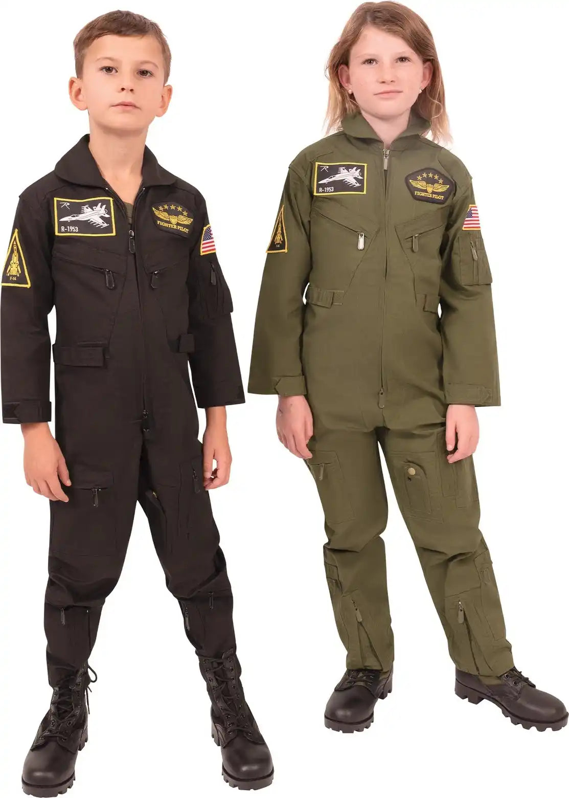 Rothco Kid’s Flight Coverall with Patches Olive Drab