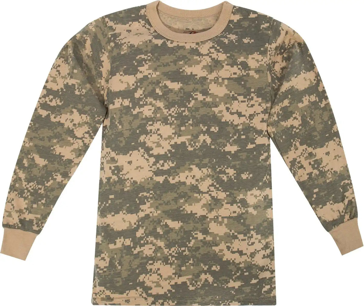 Rothco Kids Long Sleeve Camo t Shirt Acu Digital / Xs