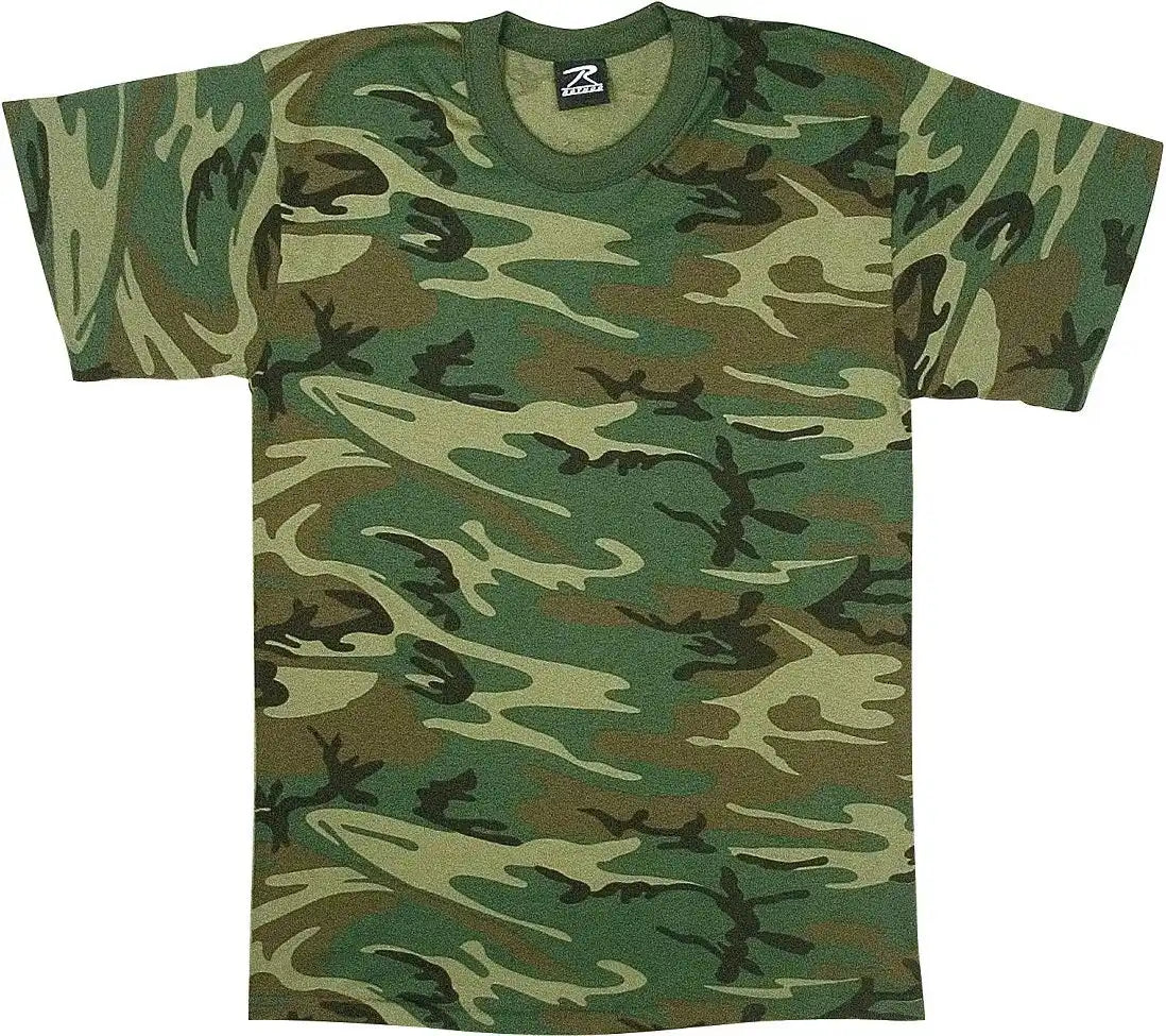 Rothco Kids Woodland Camo Heavyweight t Shirt