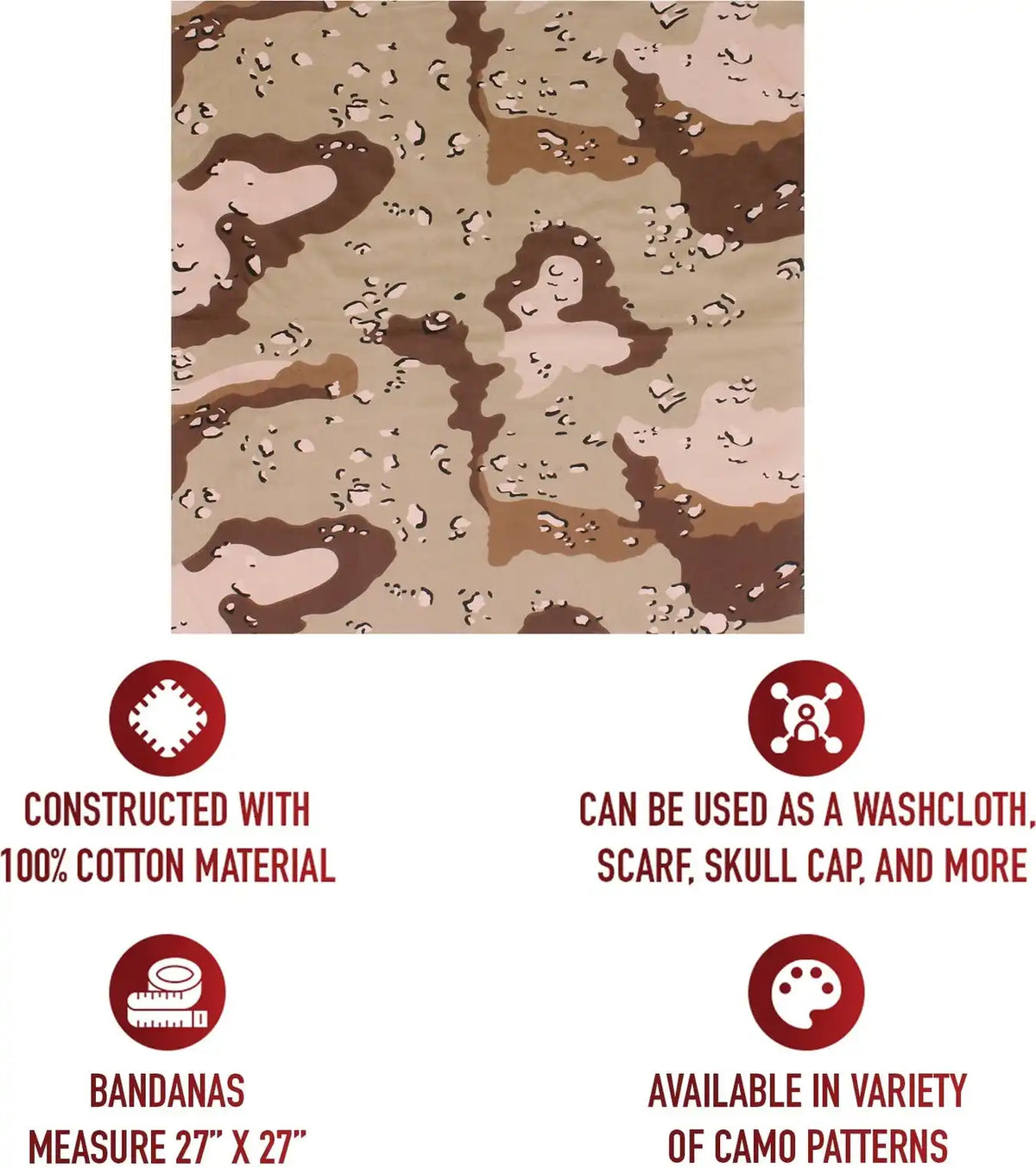 Rothco Large Camo Bandana 27 x Inch