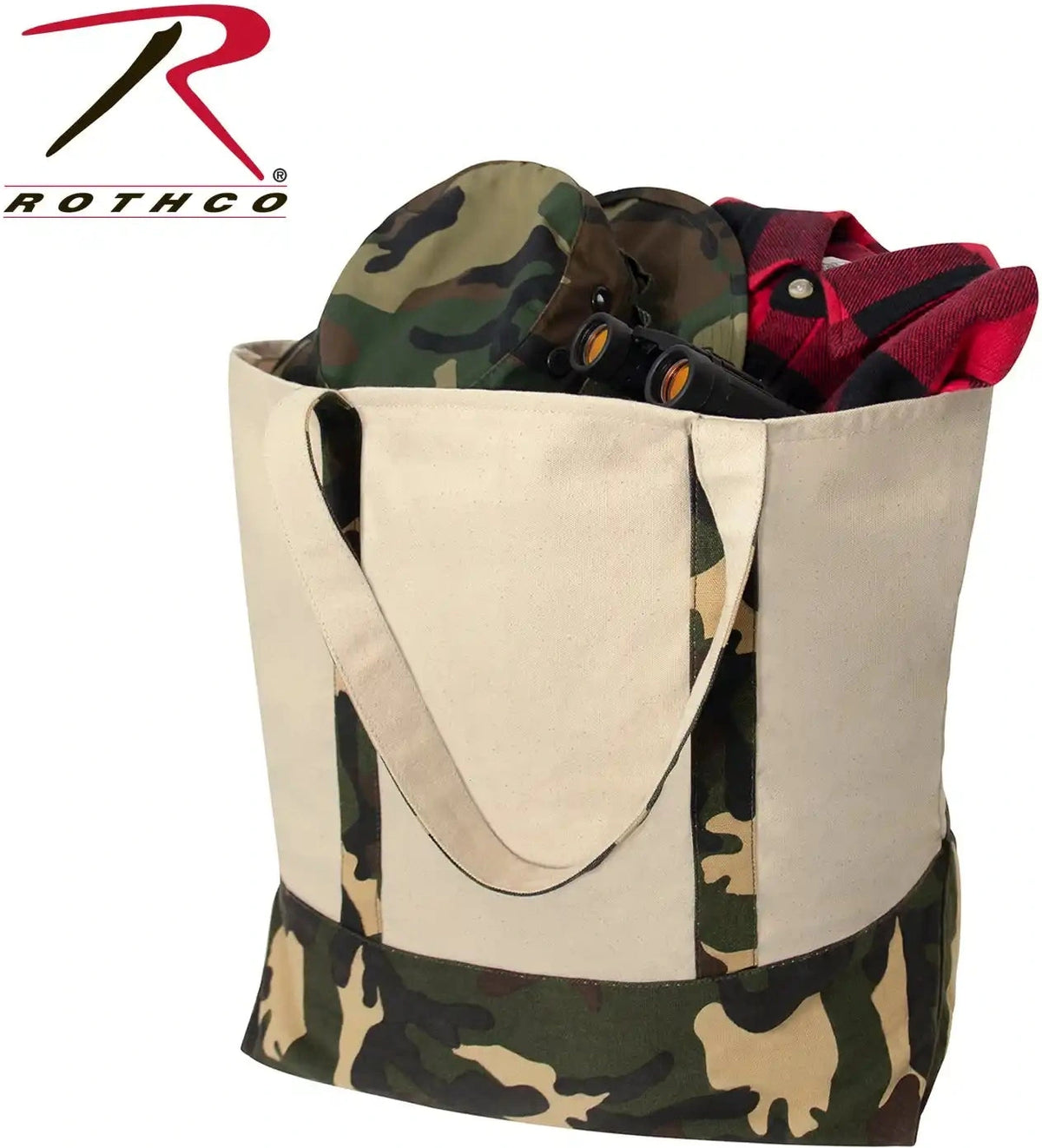 Rothco Large Camo Canvas Tote Bag Natural / one Size